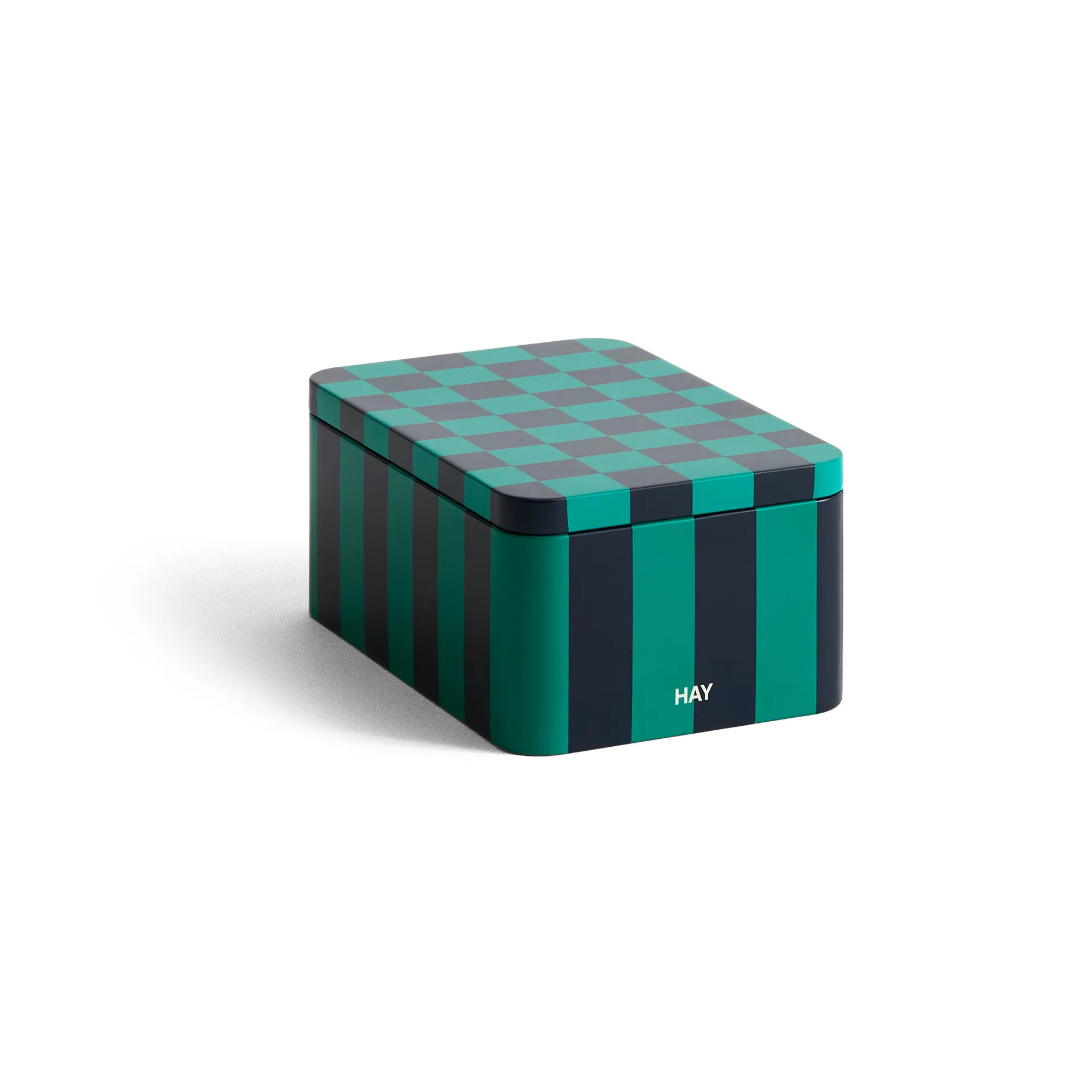 HAY Tin Container small, Green-dark blue HAY