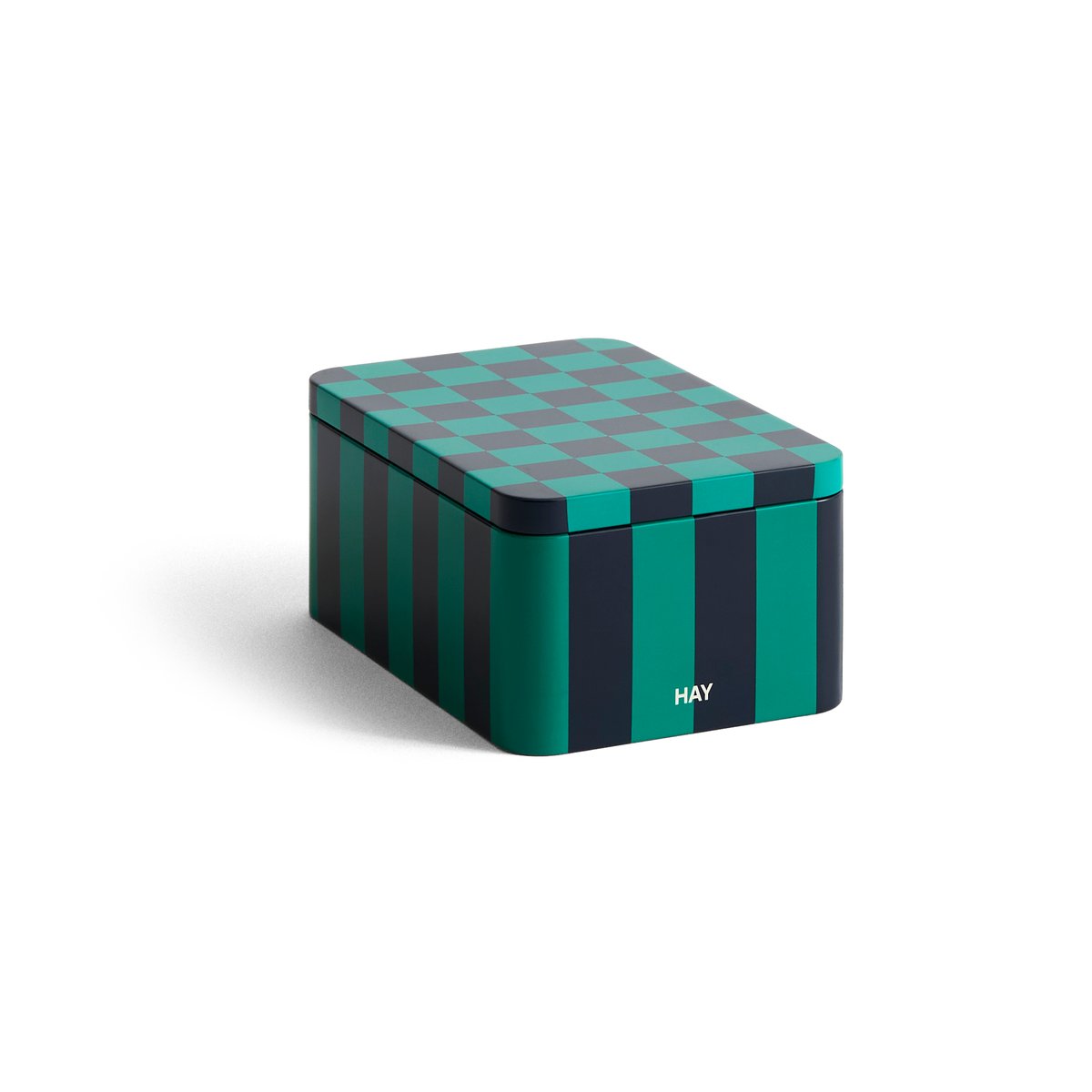 HAY Tin Container small Green-dark blue | Scandinavian Design | Boxes & jars | Green