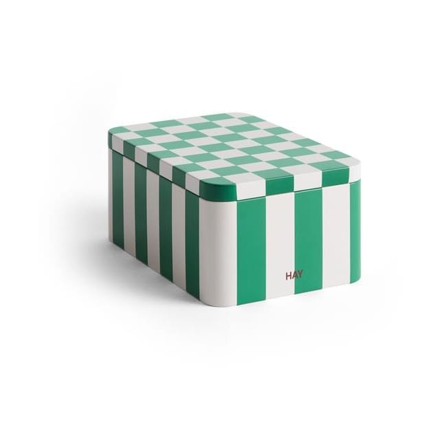 HAY Tin Container small - Green-off white - HAY