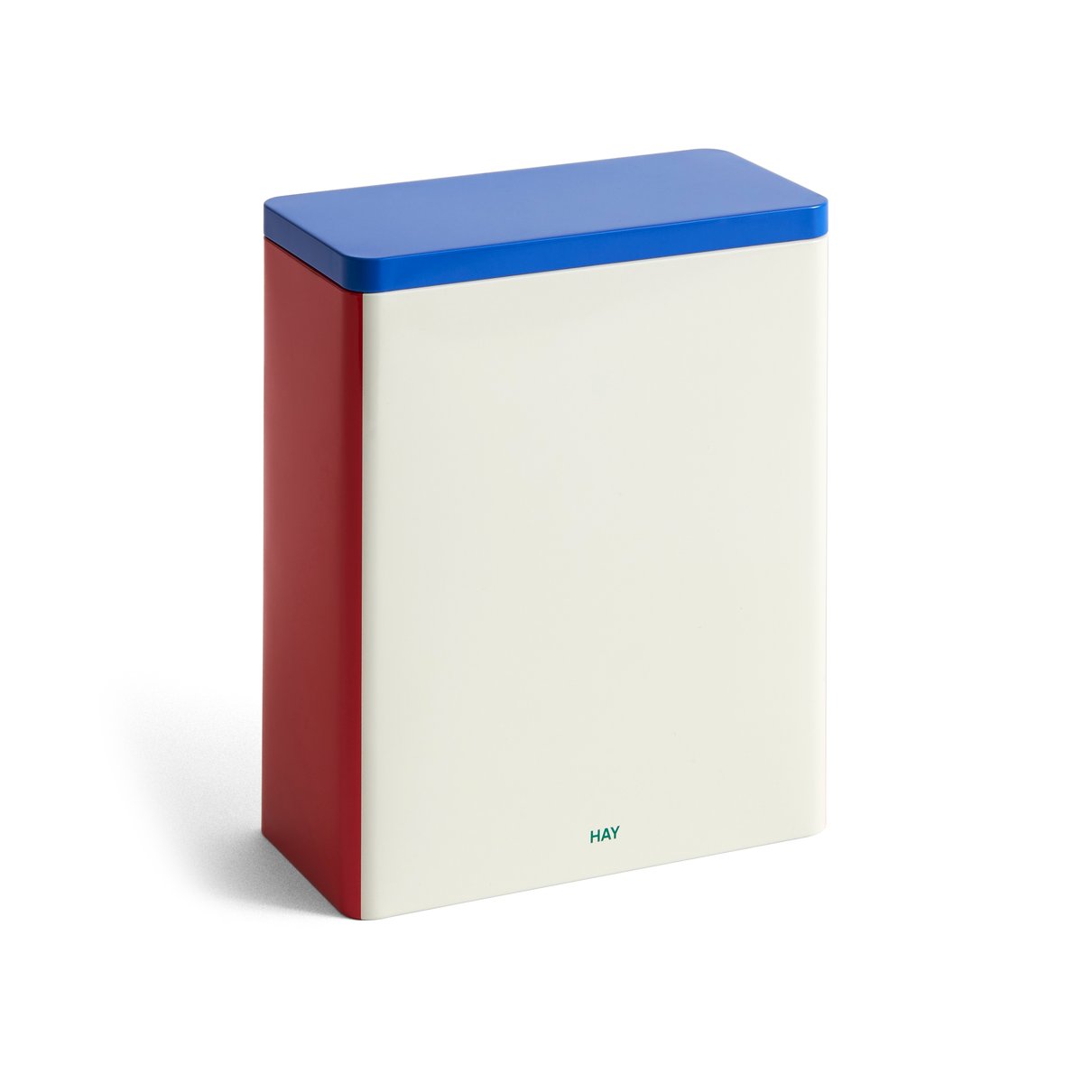 HAY Tin Container x-large Off white-blue-red | Scandinavian Design | Boxes & jars | White