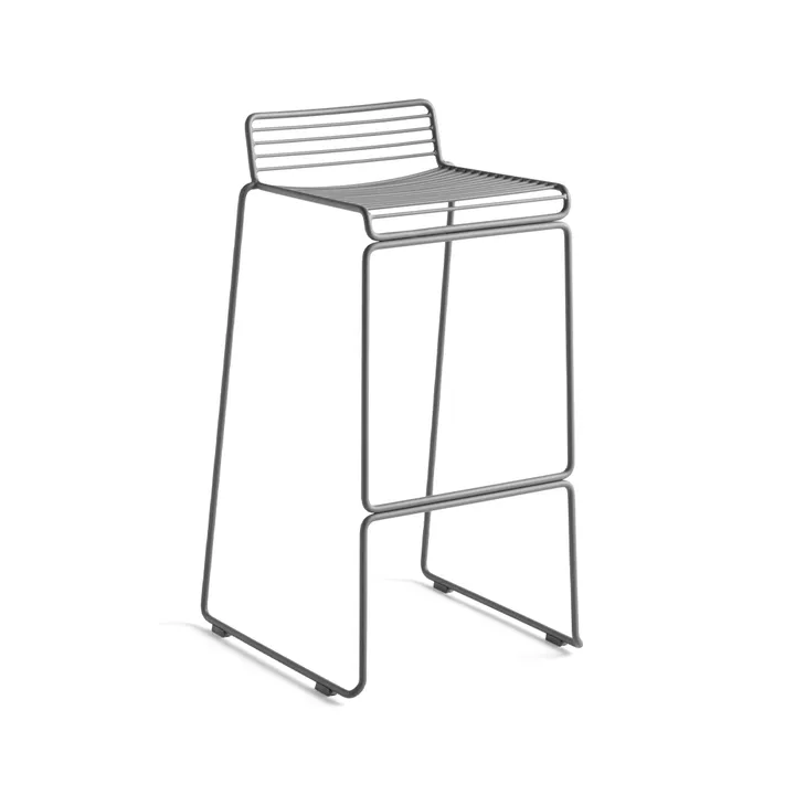 Hee High barstool 75 cm - Asphalt grey - HAY