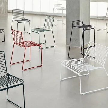 Hee High barstool 75 cm - White - HAY