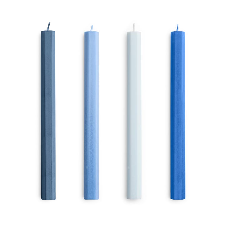 Hexagon Candle light mix 4-pack - Blues - HAY