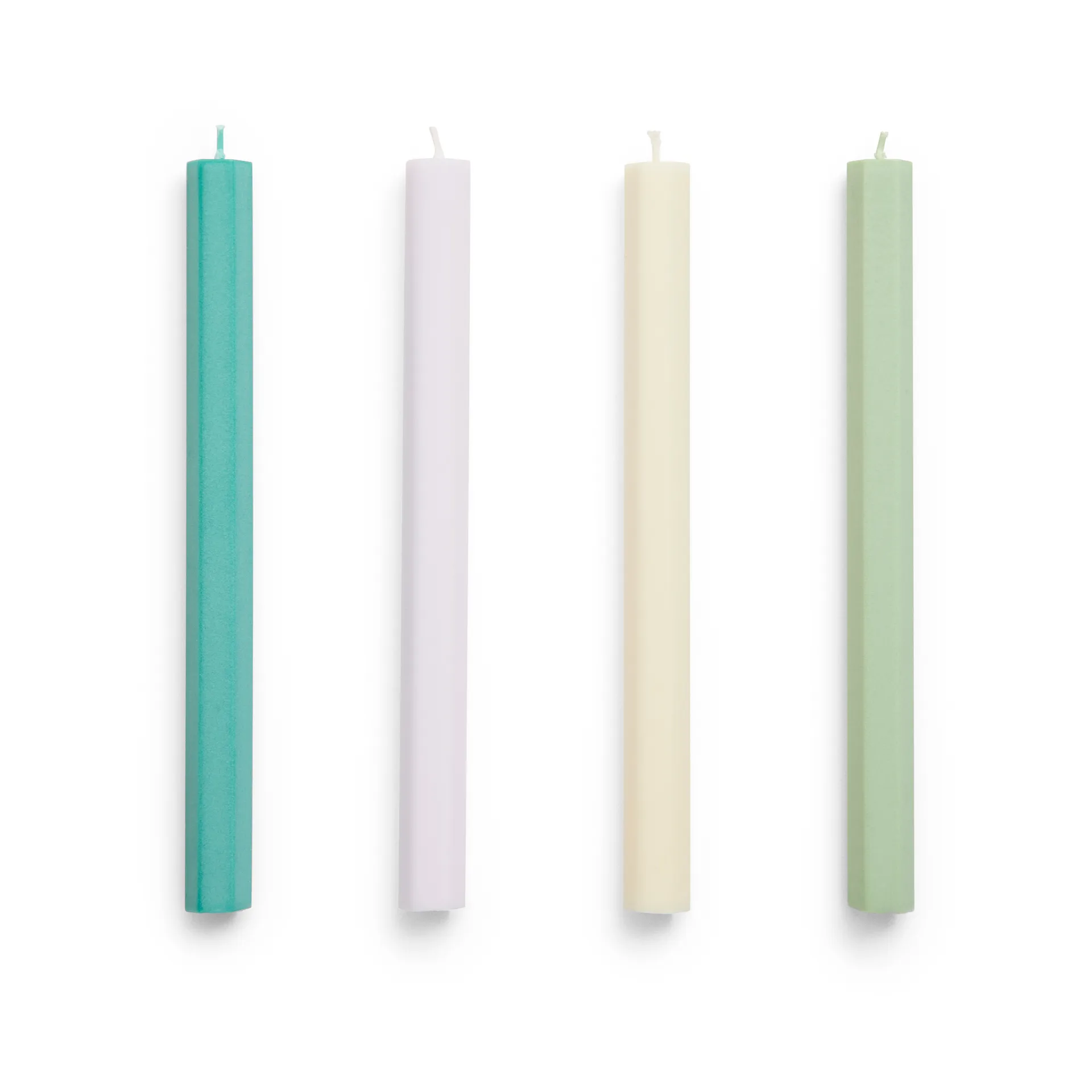 Hexagon Candle light mix 4-pack, Pastel HAY