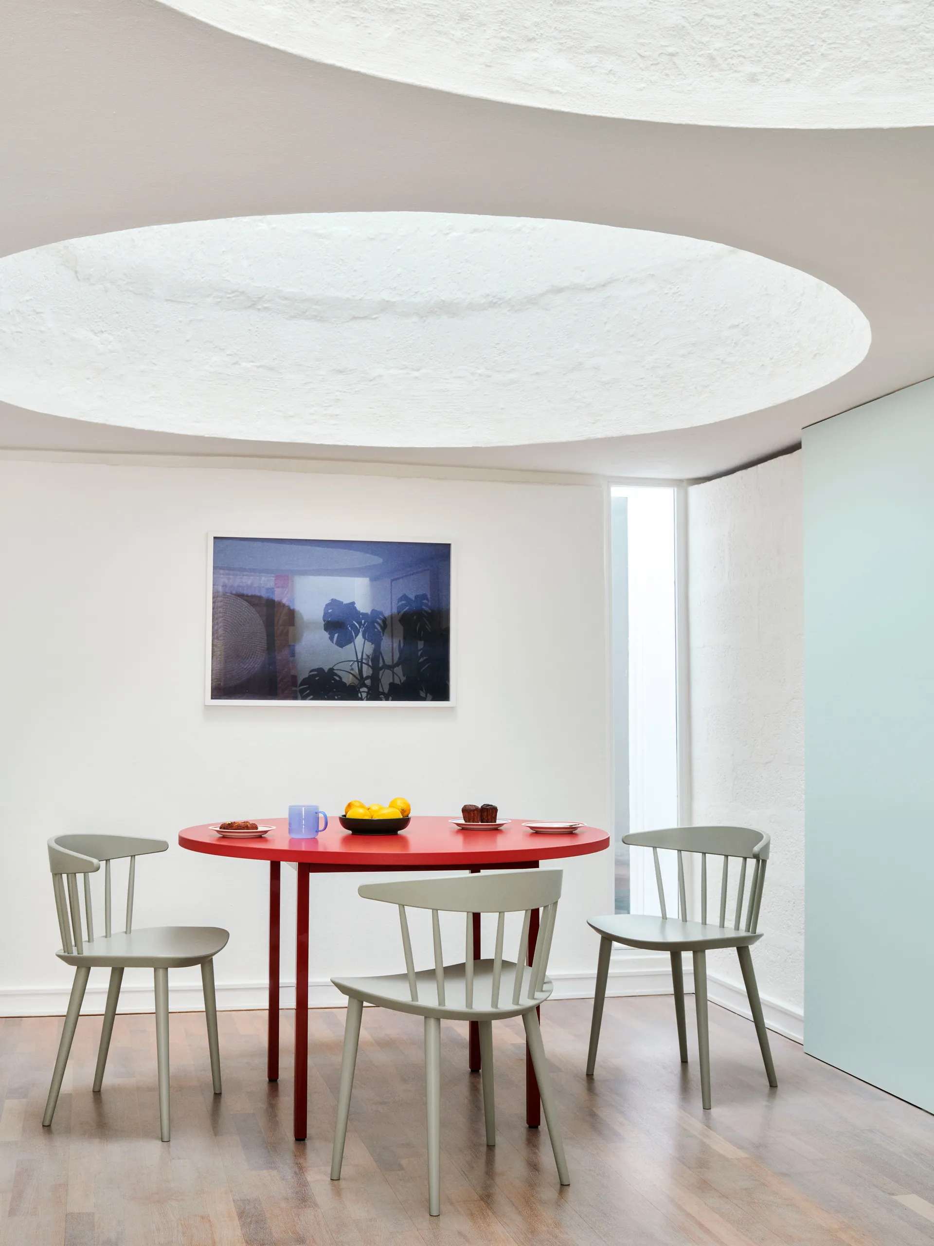 J104 chair, Warm grey lacquered beech HAY