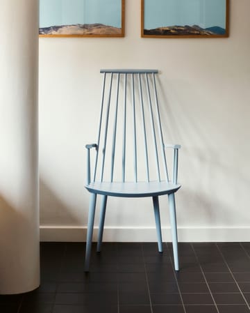 J110 armchair - Slate blue lacquered beech - HAY