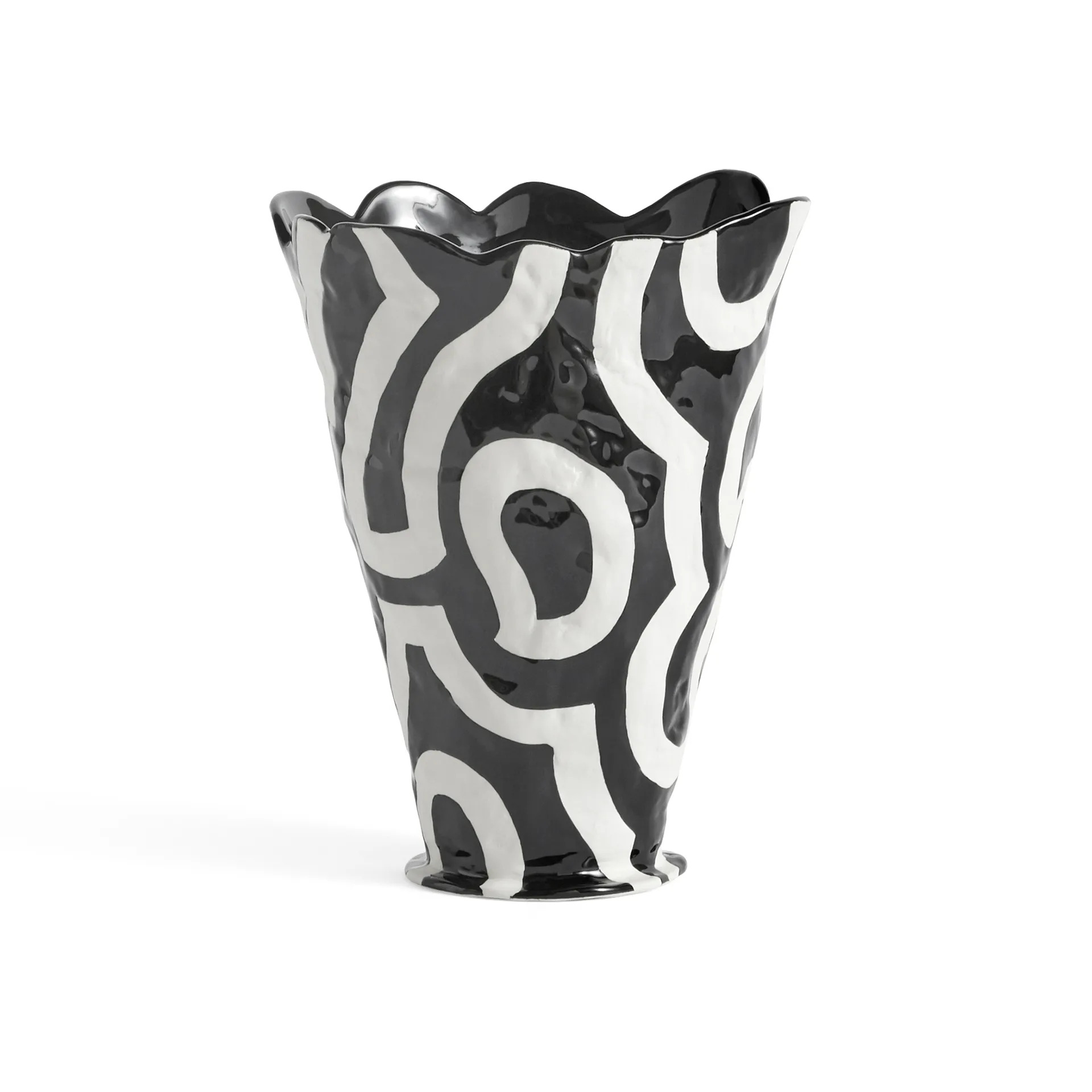 Jessica Hans Shadow vase 25 cm, Black-white HAY