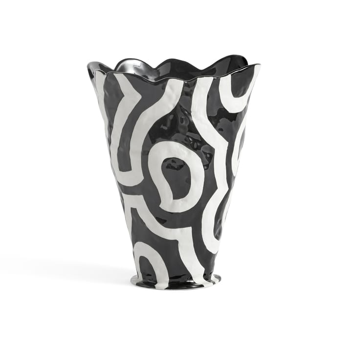 Jessica Hans Shadow vase 25 cm - Black-white - HAY