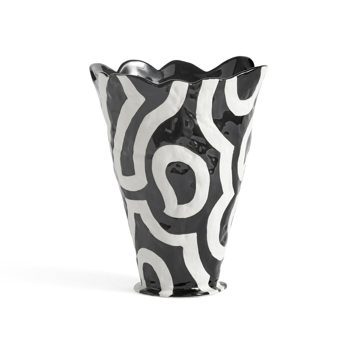 HAY Jessica Hans Shadow vase 25 cm Black-white | Scandinavian Design | Vases | Black