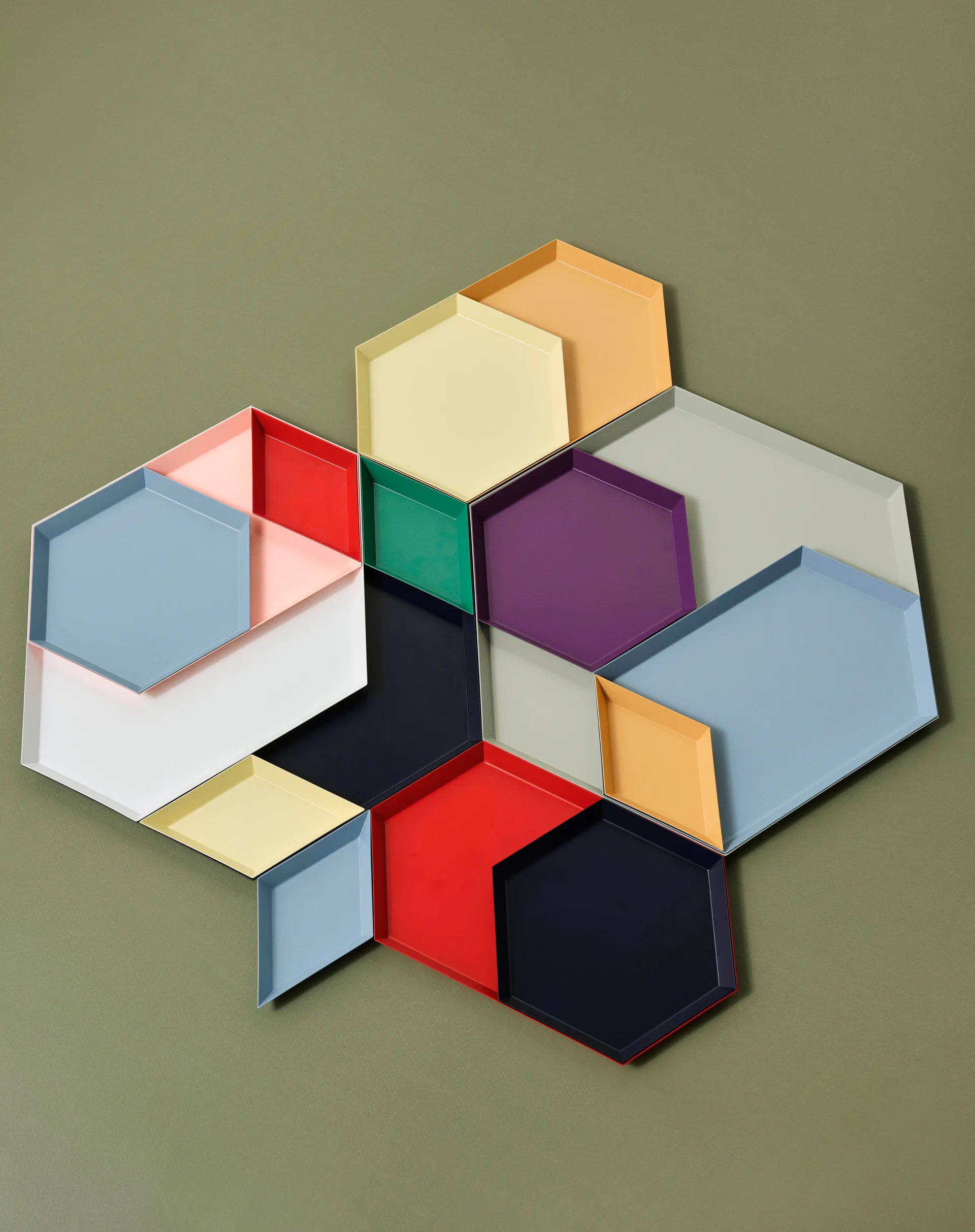 Kaleido tray XS, Dusty yellow HAY