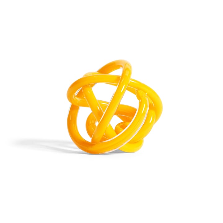 Knot No 2 S glass sculpture - warm yellow - HAY