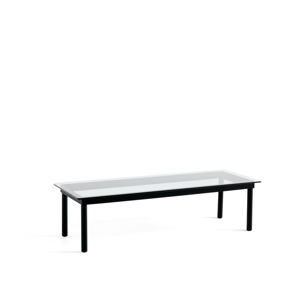 HAY Kofi coffee table Black oak-clear glass, 50 cm | Scandinavian Design | Coffee tables | Black