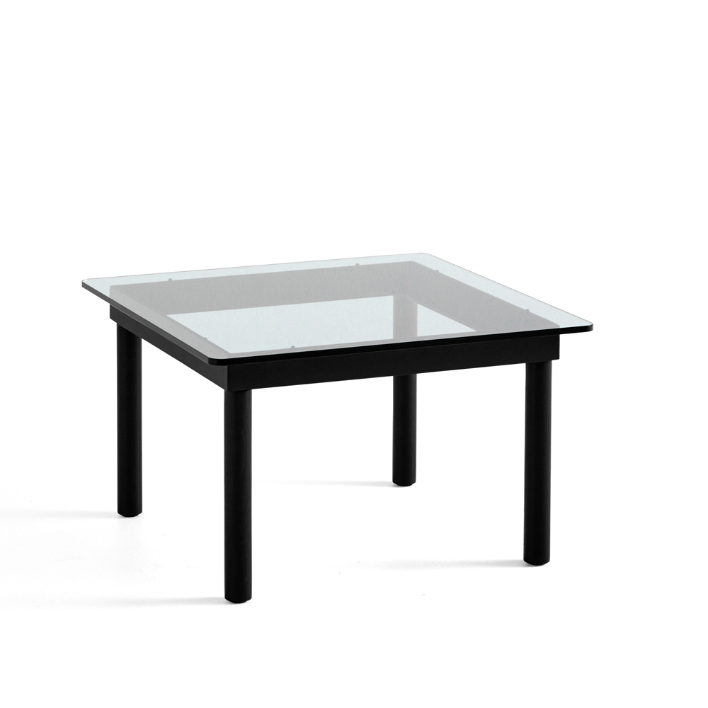 HAY Kofi coffee table Black oak-clear glass, 60 cm | Scandinavian Design | Coffee tables | Black