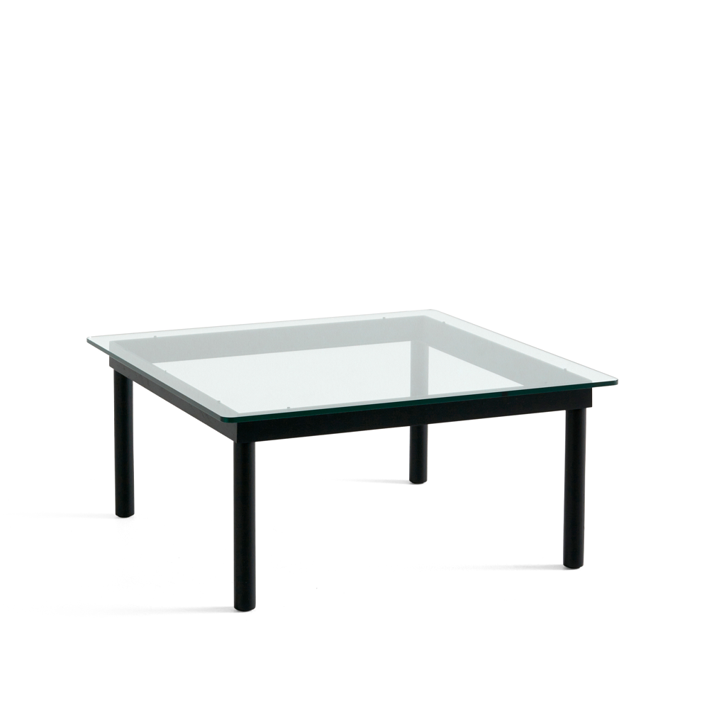 HAY Kofi coffee table Black oak-clear glass, 80 cm | Scandinavian Design | Coffee tables | Black