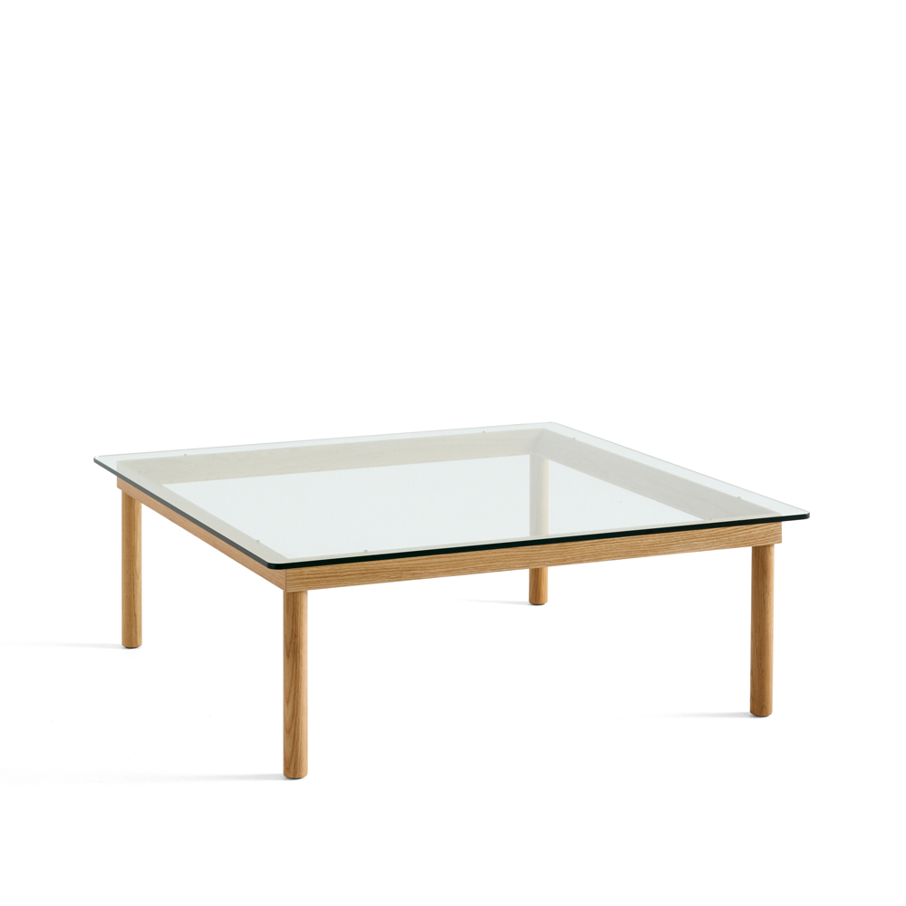 HAY Kofi coffee table Oak-clear glass, 100 cm | Scandinavian Design | Coffee tables | Beige