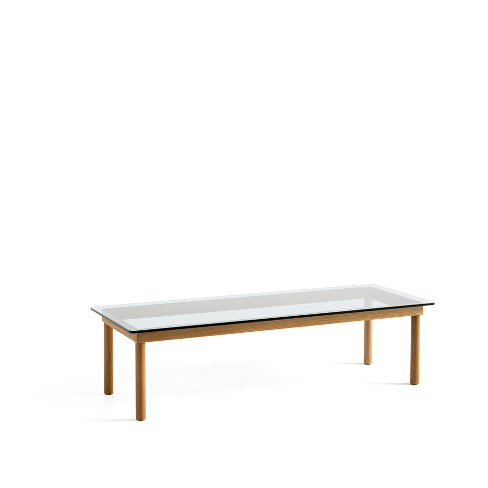 HAY Kofi coffee table Oak-clear glass, 50 cm | Scandinavian Design | Coffee tables | Beige