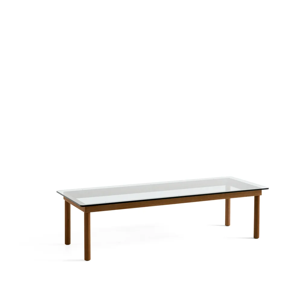 Kofi coffee table, Walnut-clear glass, 50 cm HAY