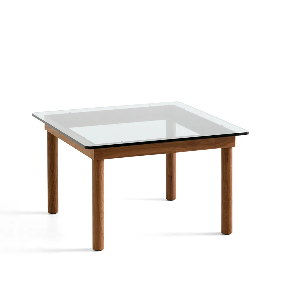 HAY Kofi coffee table Walnut-clear glass, 60 cm | Scandinavian Design | Coffee tables | Brown