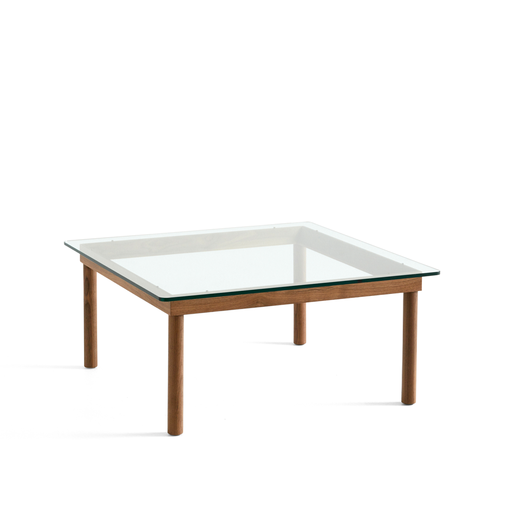 HAY Kofi coffee table Walnut-clear glass, 80 cm | Scandinavian Design | Coffee tables | Brown