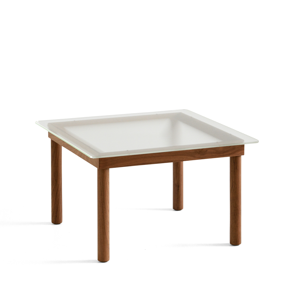 HAY Kofi coffee table Walnut-ribbed glass, 60 cm | Scandinavian Design | Coffee tables | Brown