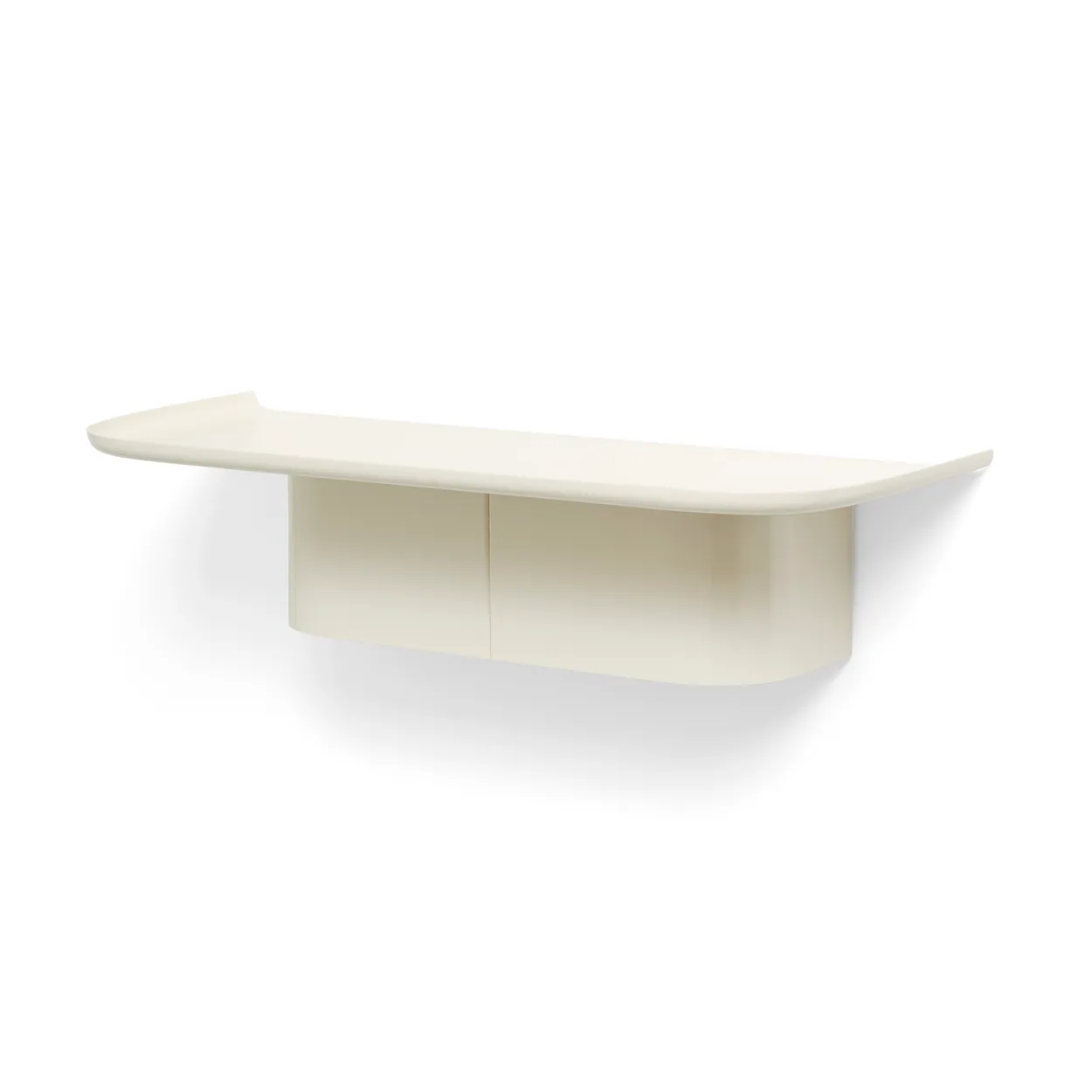 HAY Korpus 4 hook wallshelf M Cream | Scandinavian Design | Shelves & shelving systems | White