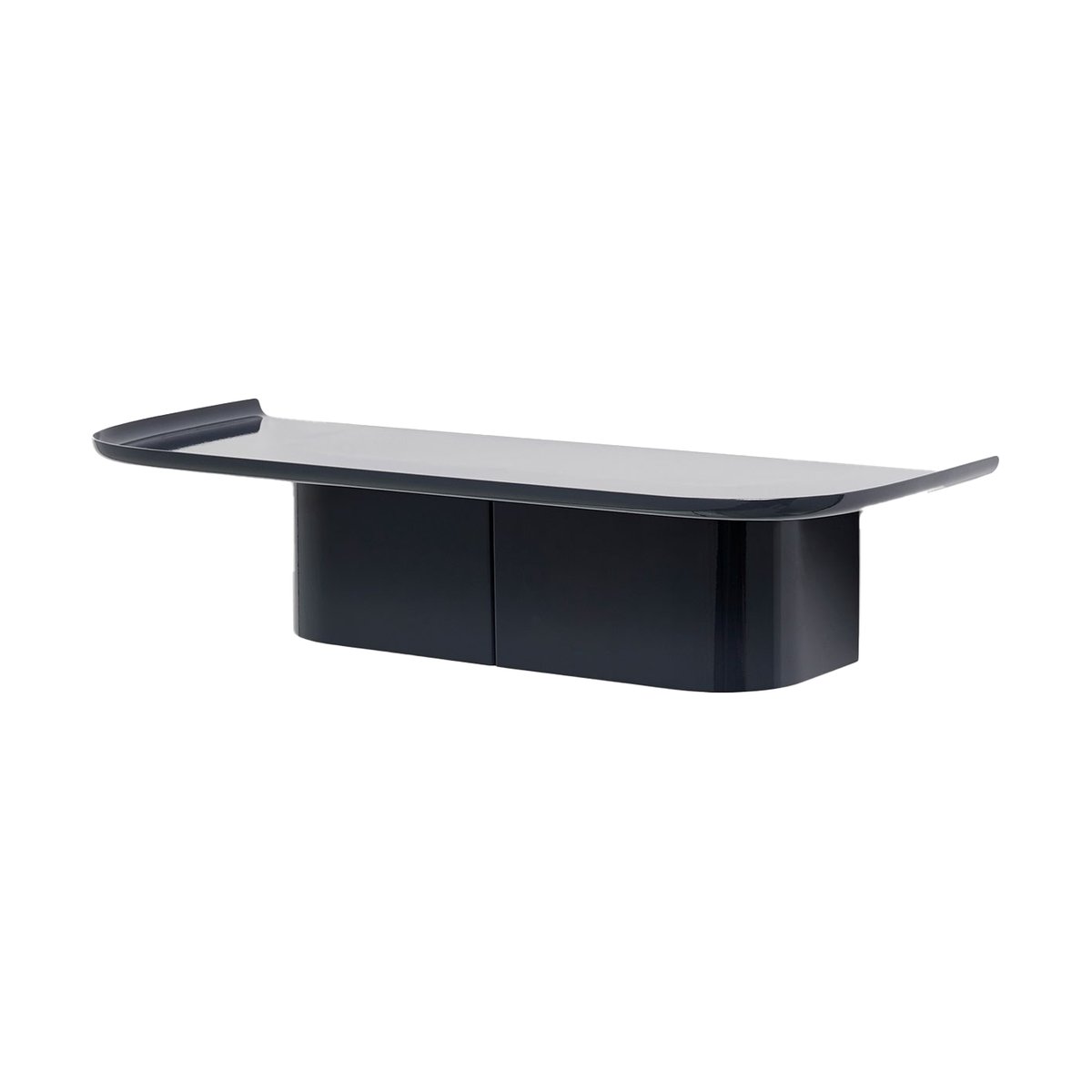 HAY Korpus 4 hooks wallshelf M Midnight blue | Scandinavian Design | Shelves & shelving systems | Blue