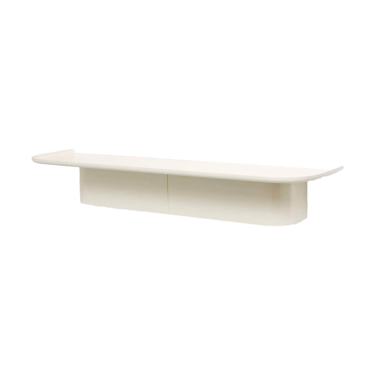HAY Korpus 7 hooks wallshelf L Cream | Scandinavian Design | Shelves & shelving systems | White