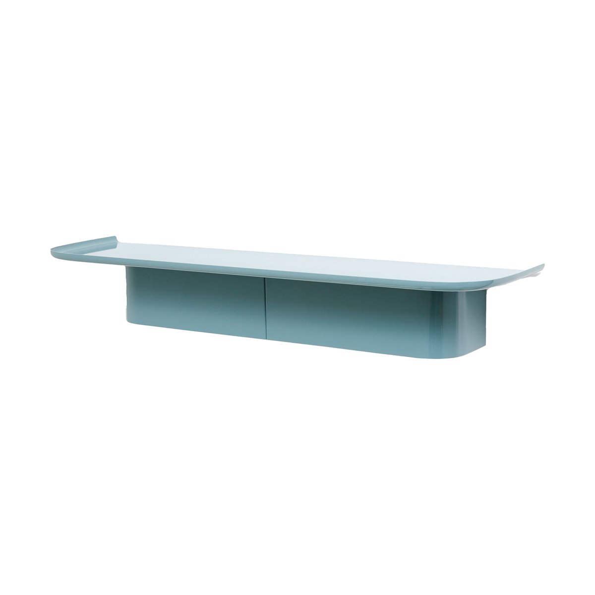 HAY Korpus 7 hooks wallshelf L Sea | Scandinavian Design | Shelves & shelving systems | Blue