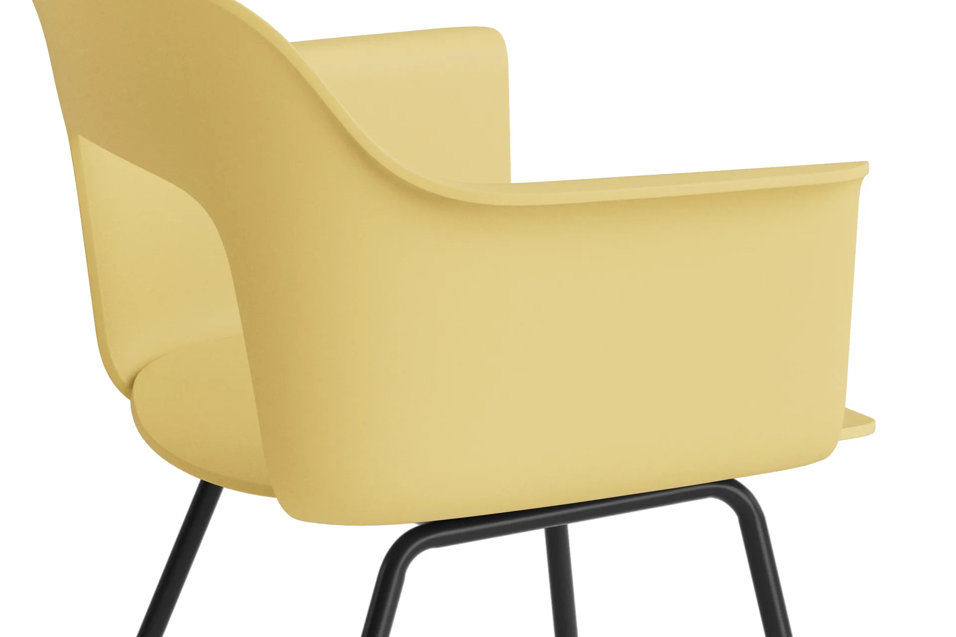 Layout Armchair 211 armchair, Biscotti–black lacquered steel HAY