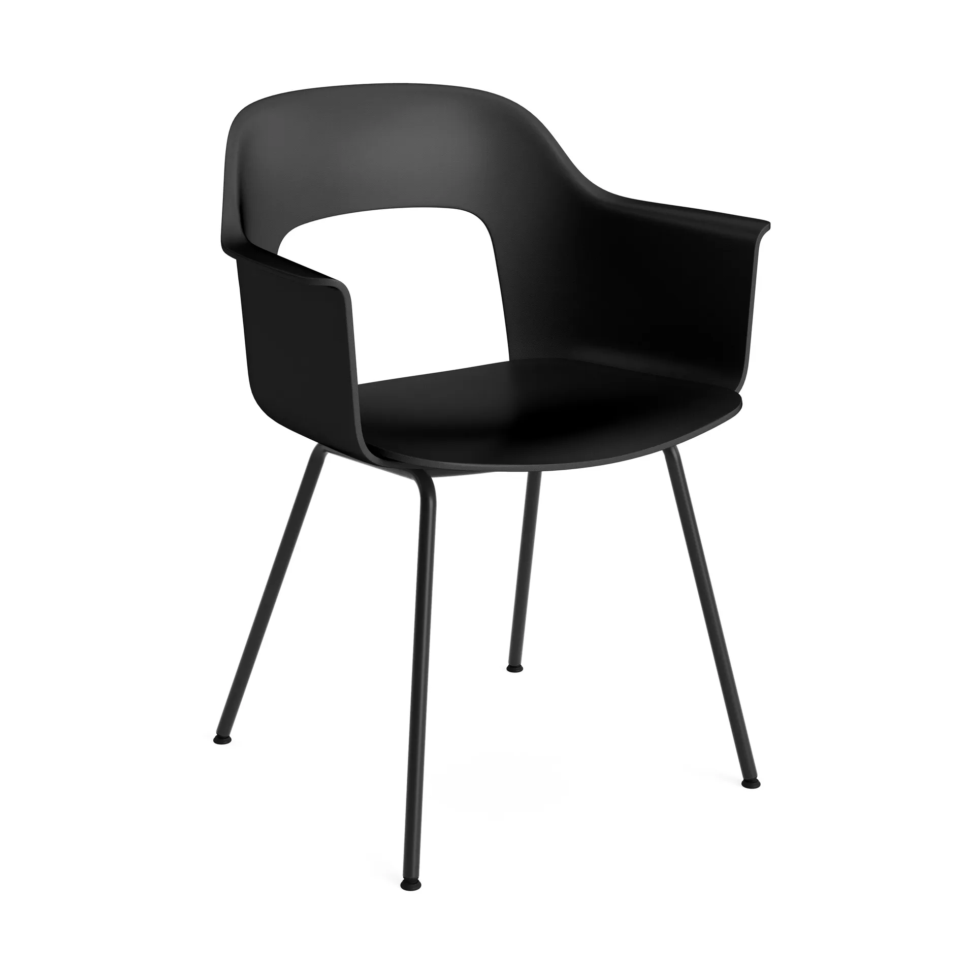 Layout Armchair 211 armchair, Black - black lacquered steel HAY