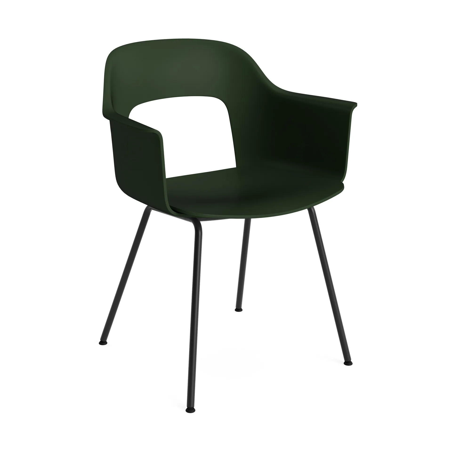 Layout Armchair 211 armchair, Bottle greel-black lacquered steel HAY