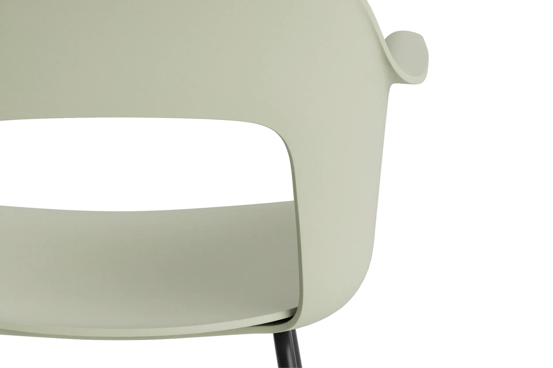 Layout Armchair 211 armchair, Pastel green-black lacquered steel HAY
