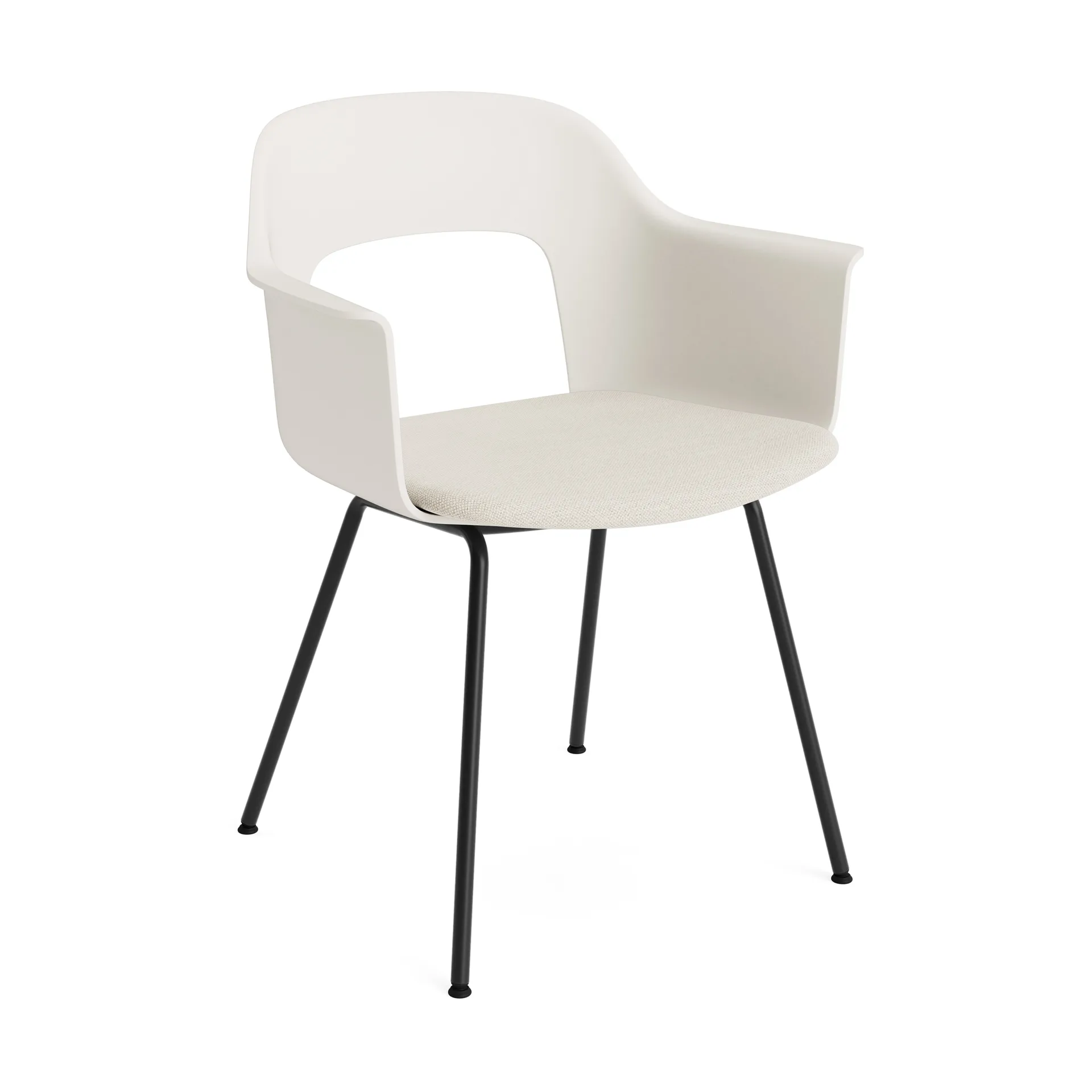 Layout Armchair 213 armchair, Mode 011-cream white-black lacquered steel HAY