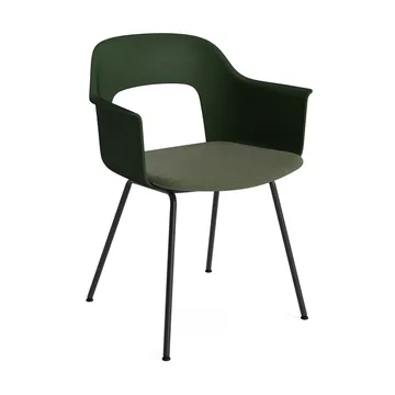 Layout Armchair 213 armchair - Mode 072-bottle green-black lacquered steel - HAY