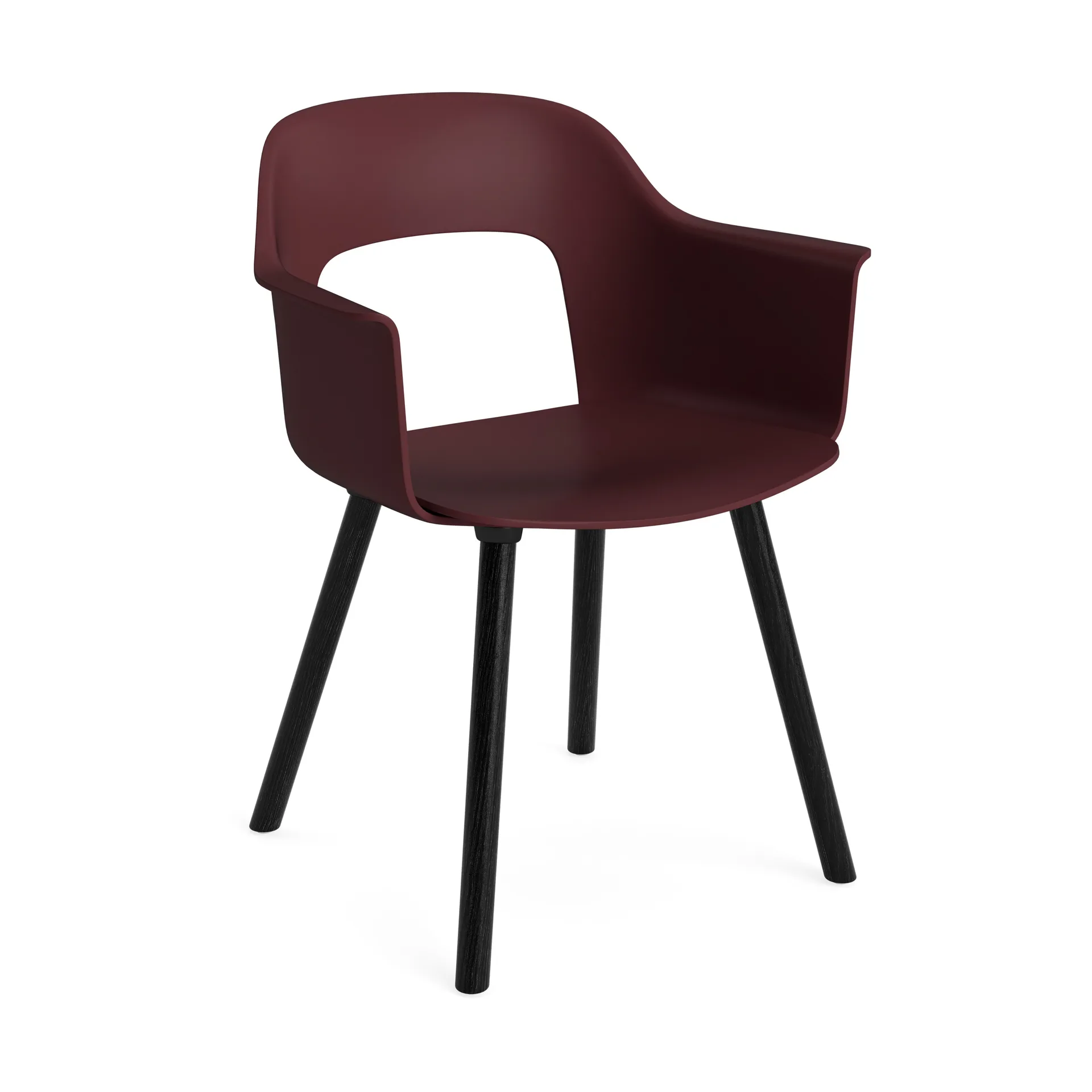Layout Armchair 221 armchair, Bordeaux-black lacquered oak HAY