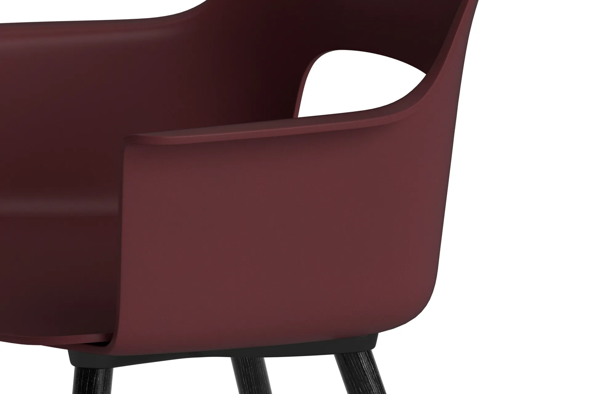 Layout Armchair 221 armchair, Bordeaux-black lacquered oak HAY