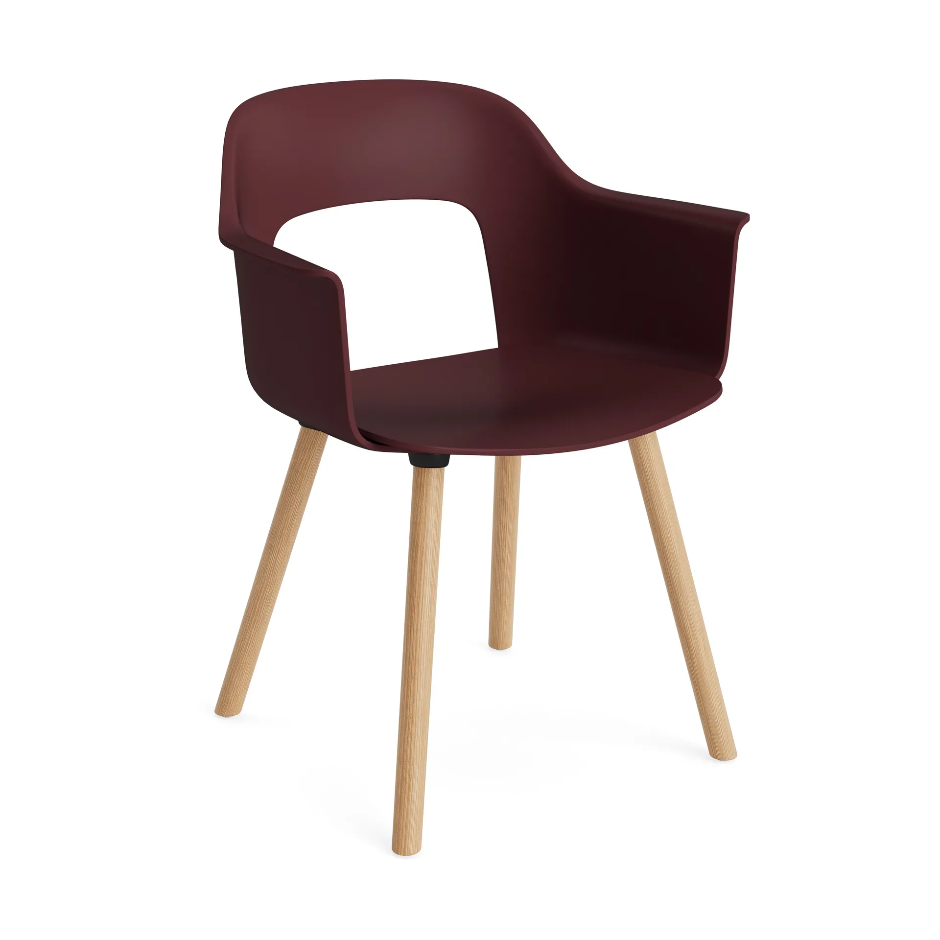 Layout Armchair 221 armchair, Bordeaux-lacquered oak HAY