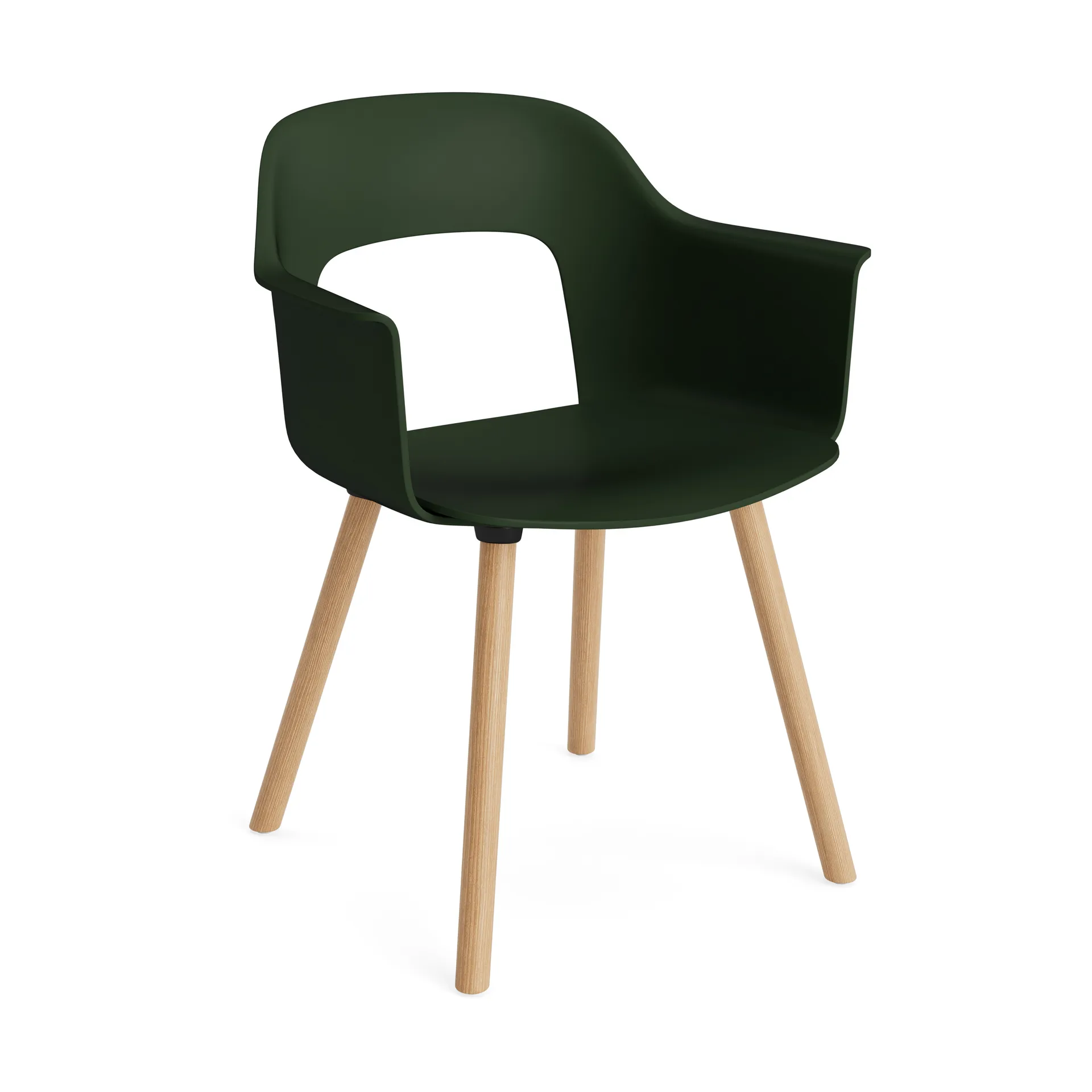 Layout Armchair 221 armchair, Bottle green-lacquered oak HAY