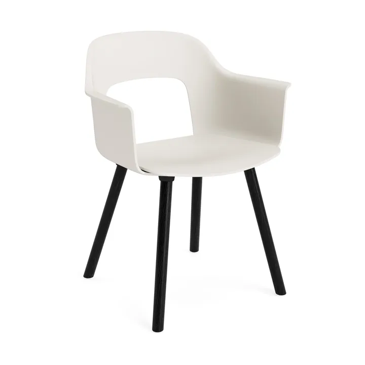 Layout Armchair 221 armchair - Cream white-black lacquered oak - HAY