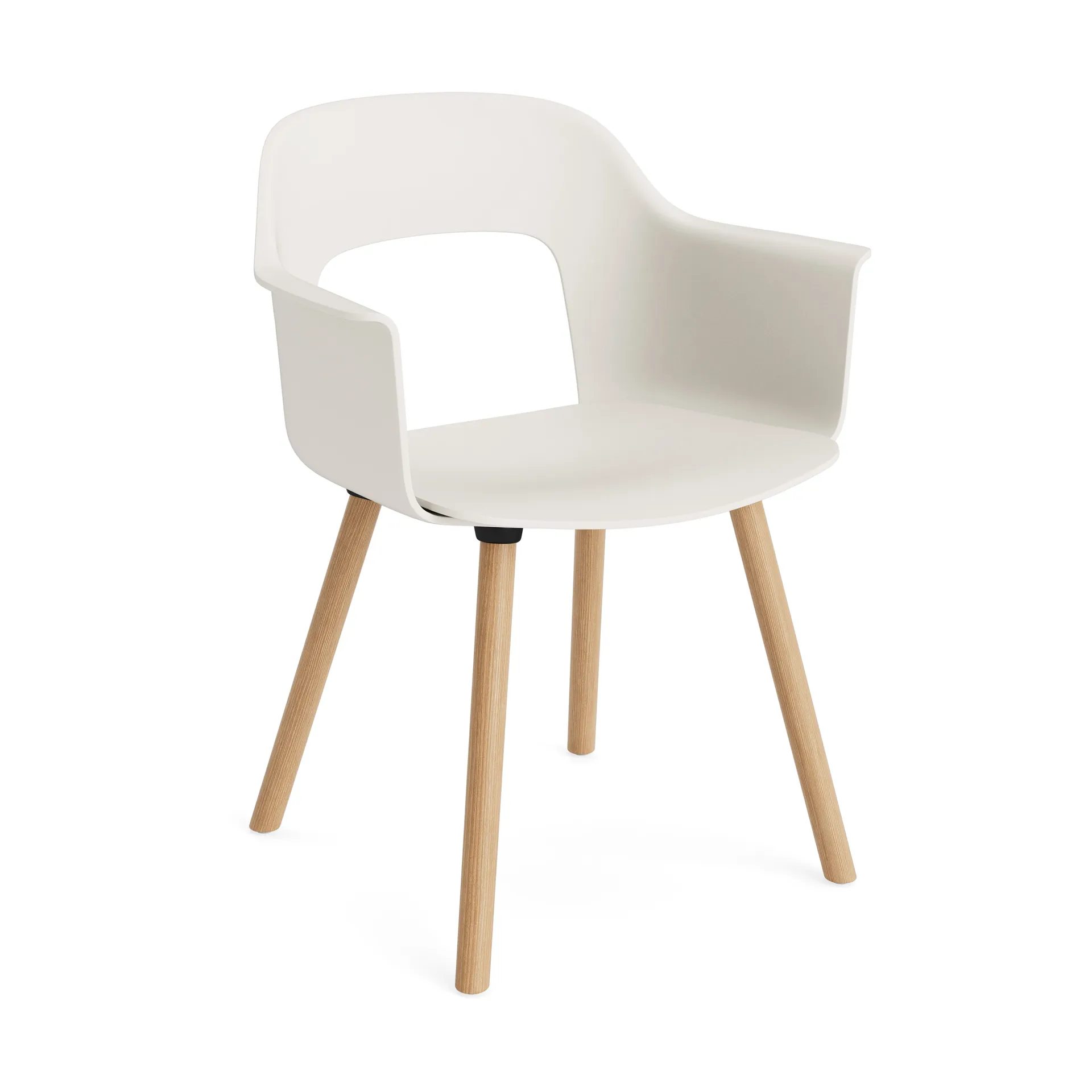 Layout Armchair 221 armchair, Cream white-lacquered oak HAY