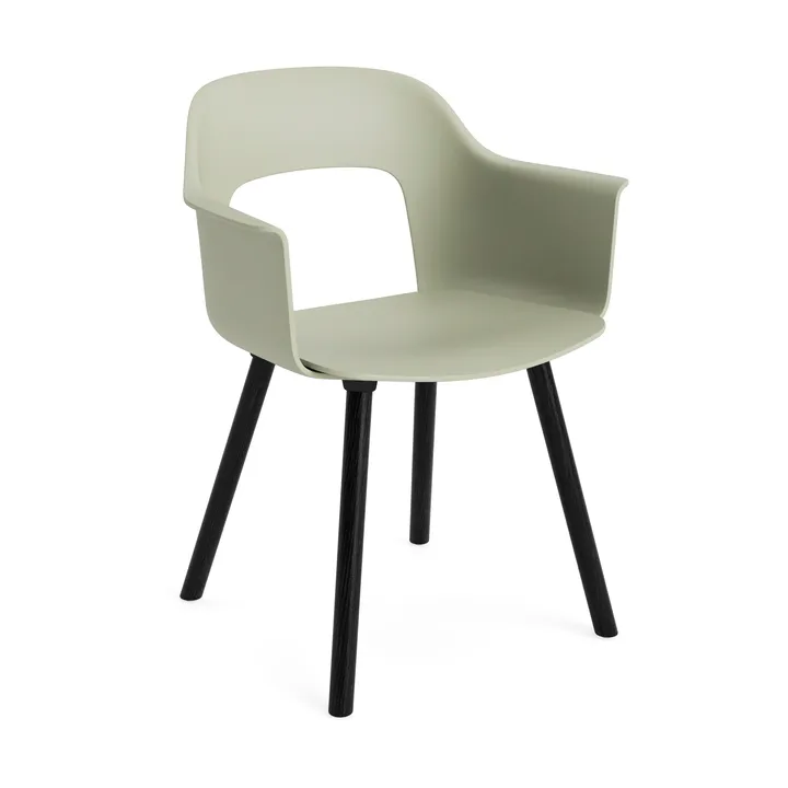 Layout Armchair 221 armchair - Pastel green-black lacquered oak - HAY