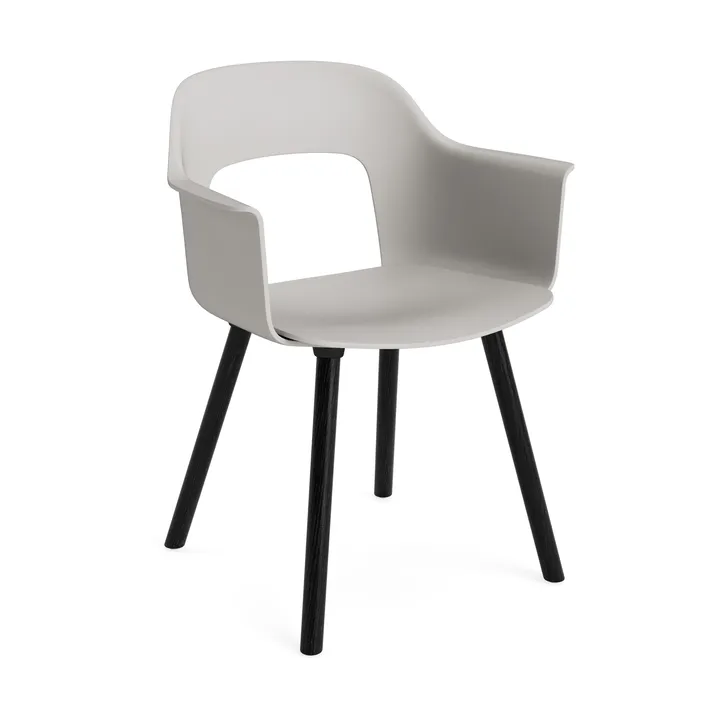 Layout Armchair 221 armchair - Sky grey-black lacquered oak - HAY