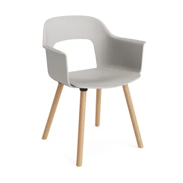 Layout Armchair 221 armchair - Sky grey-lacquered oak - HAY