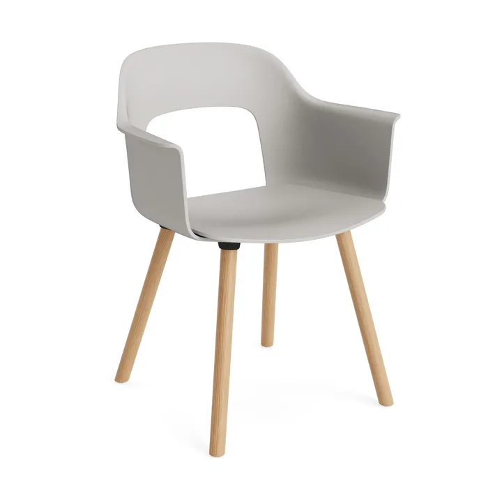 Layout Armchair 221 armchair - Sky grey-lacquered oak - HAY