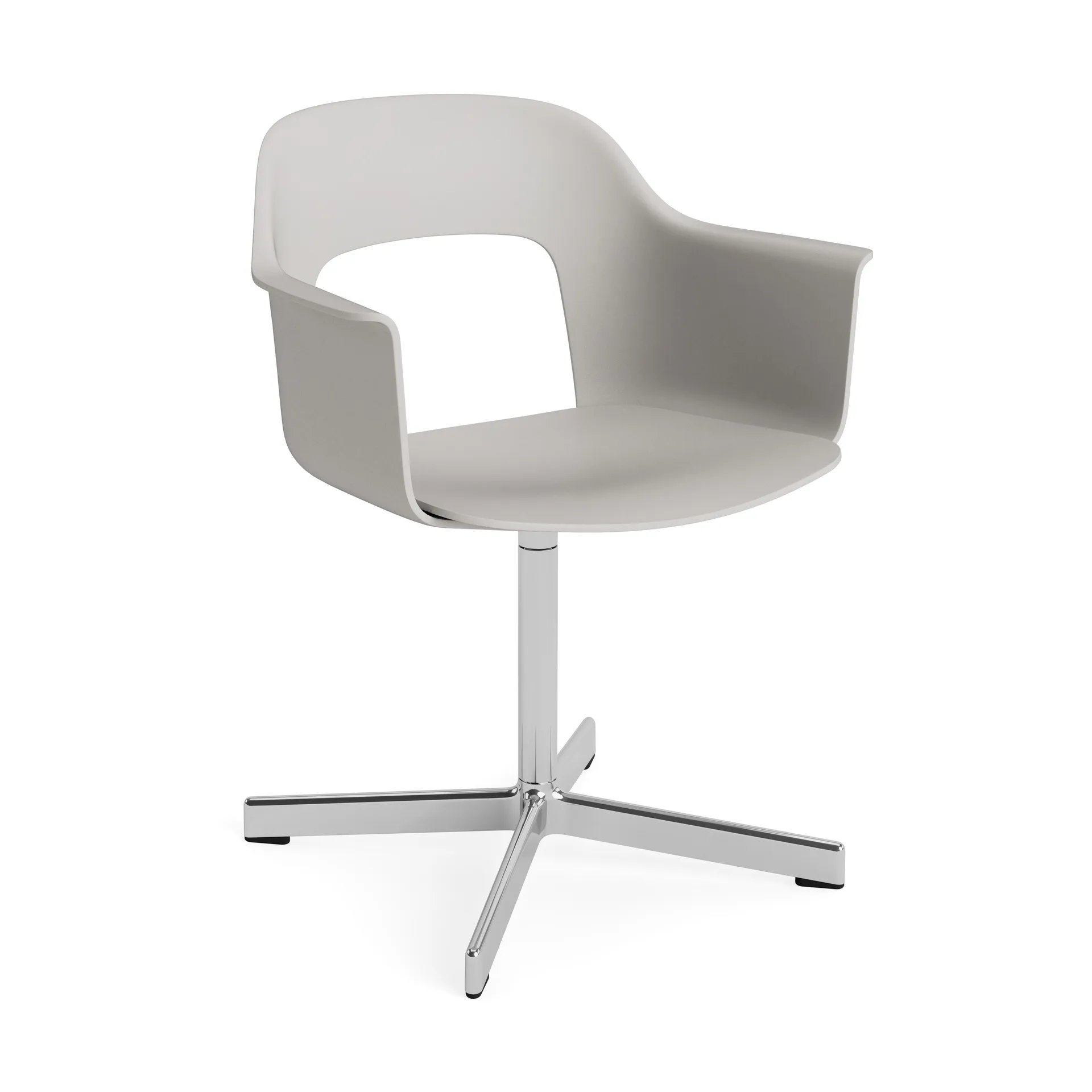 Layout Armchair 231 office chair, Sky grey-polished aluminium 4 star swivel base HAY
