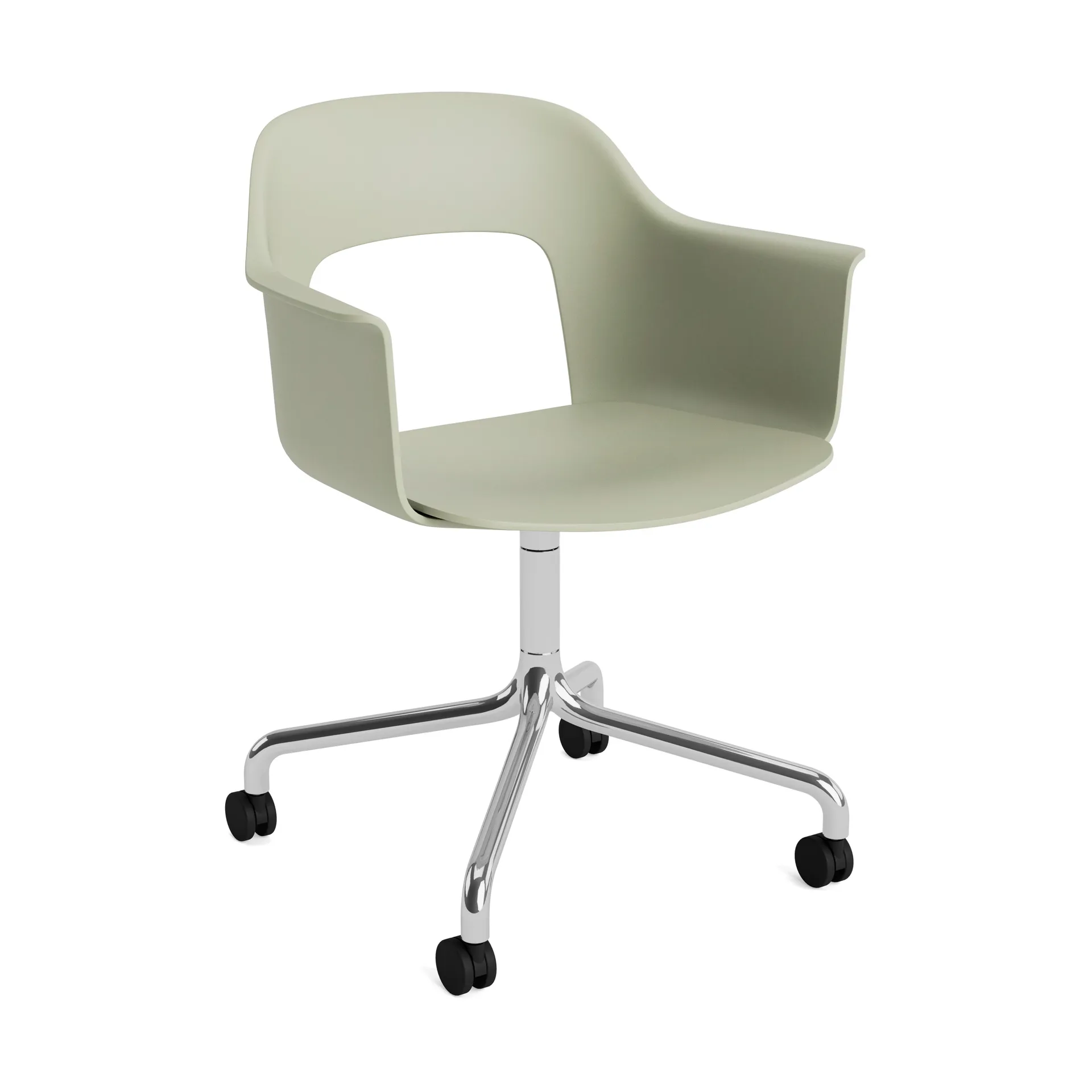 Layout Armchair 261 chair, Bottle green-polished aluminium HAY