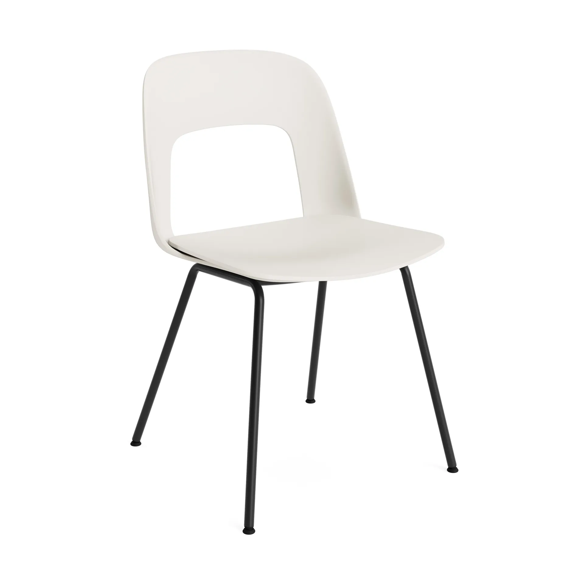 Layout Chair 111 chair, Cream white-black HAY