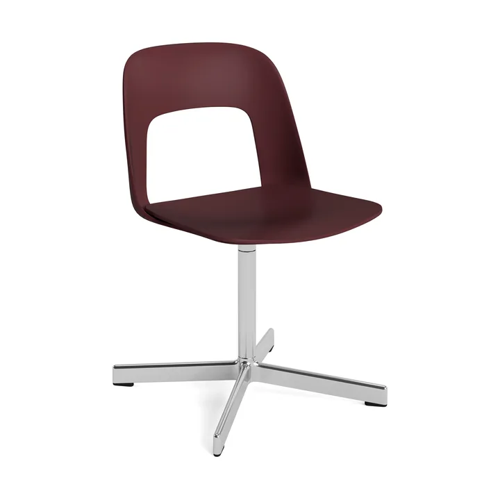 Layout Chair 131 chair - Bordeaux-polished aluminum - HAY
