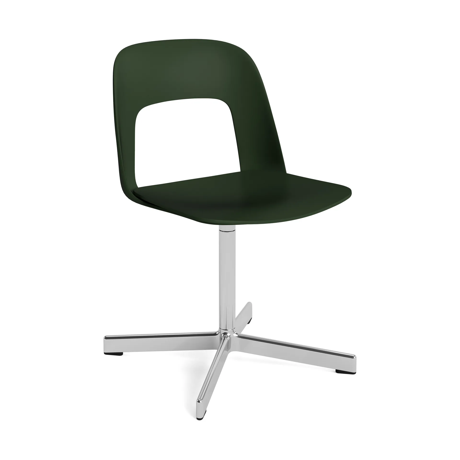 Layout Chair 131 chair, Bottle green-polished aluminium HAY
