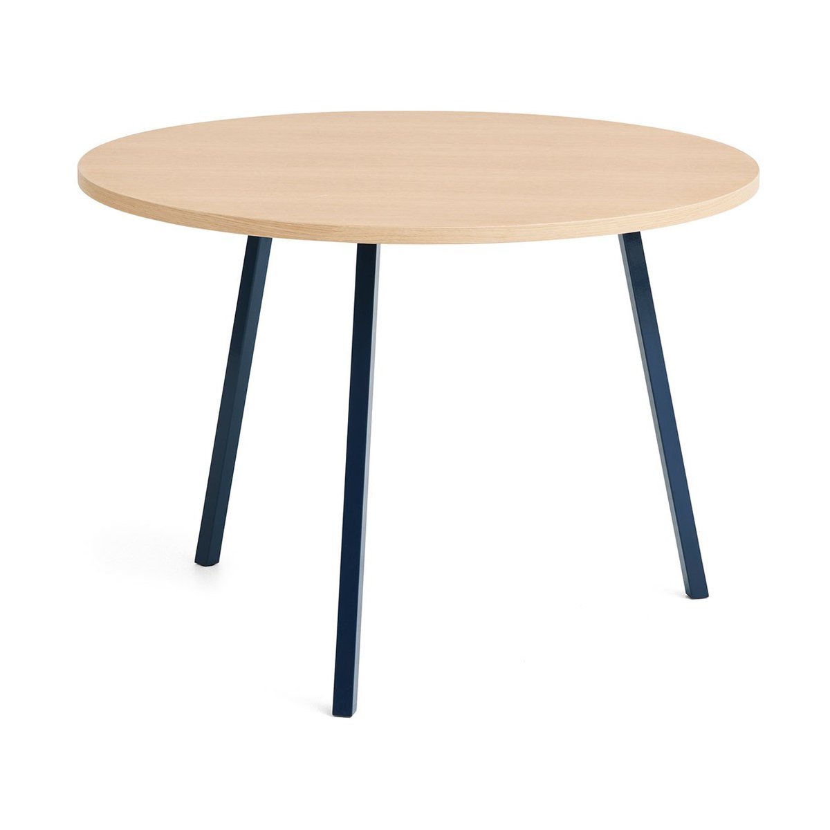 HAY Loop Stand dining table o105 cm Deep blue-clear lacq. oak